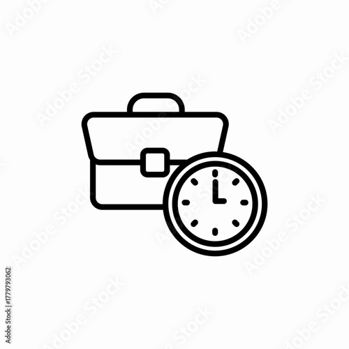 work time icon sign vector