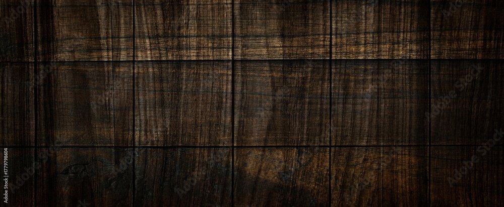 Fototapeta premium Dark wood background, old black wood texture for background