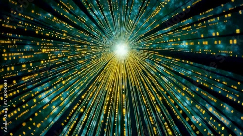 Data Stream: Capturing the essence of digital interconnectedness with radiant streams of data, symbolizing information flow. Explore the intricate web of digital interaction. 