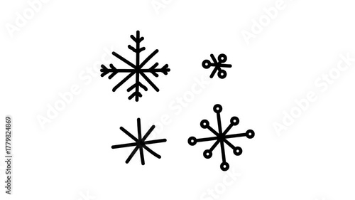 Snowflake Doodle Animation Loop Background
