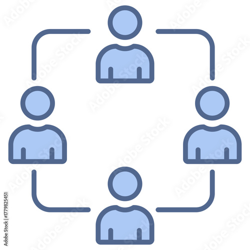 Stakeholder Participation Blue Icon