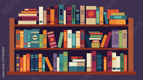 A bookshelf filled with academic texts and literature providing a scholarly atmosphere.