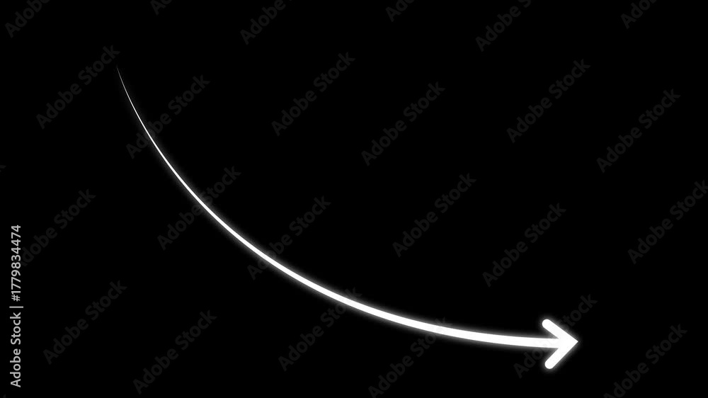 Motion animated footage. Statistics bars columns growth, arrow down ...