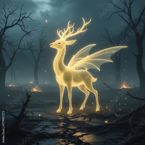 deer in the night