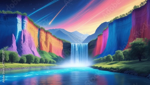 landscape with rainbow