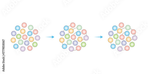 Protein Formation Science Design. Converting Amino Acids into Protein . Vector Illustration.