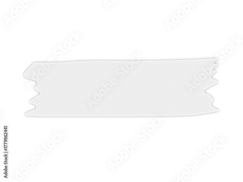 White Tape Strip Illustration on White Background