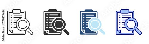 Audit Icon Set. Designed In Multi Style