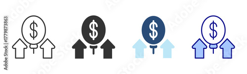 Inflation Icon Set. Designed In Multi Style