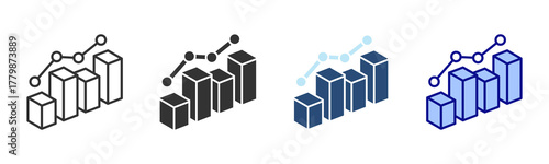 Statistic Icon Set. Designed In Multi Style