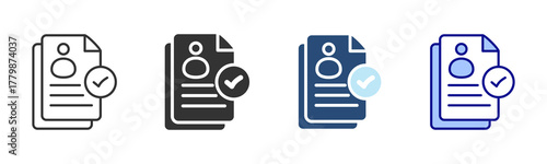 Personal Information Icon Set. Designed In Multi Style