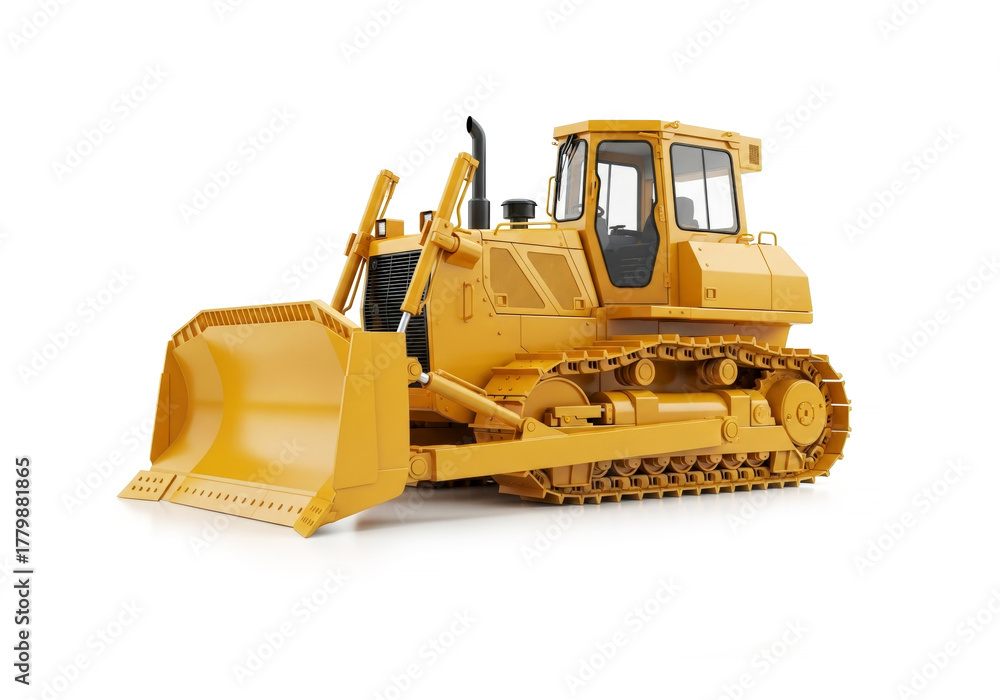 Obraz premium Bulldozer on a white background