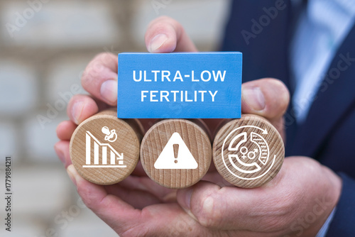 Fényképezés Concept of ultra low fertility and demographic crisis