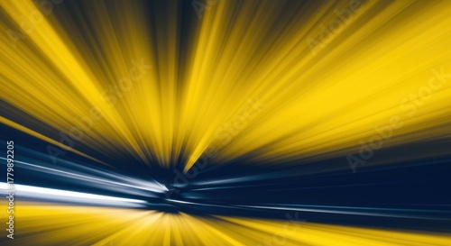 Vibrant abstract artwork depicting a fiery sunrise using bold yellow, deep blue, and white contrasting layers, emphasizing energy and light ,Abstract, background, joyful