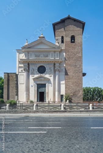 Rome, Italy - July 16, 2024: Registry Office of the Municipality of Rome - Registry and Electoral Services, government building on Via Luigi Petroselli, 50. Mythological Wolf sculpture