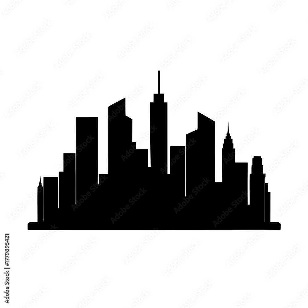 Obraz premium a modern city skyline silhouette vector