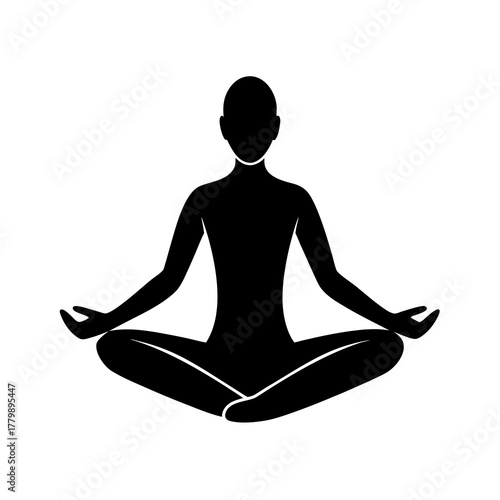silhouette of a man meditating