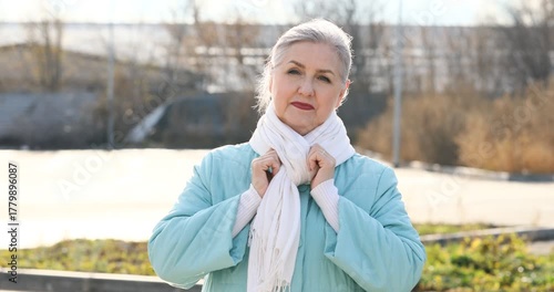 Emotional elderly woman