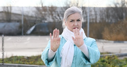 Emotional elderly woman