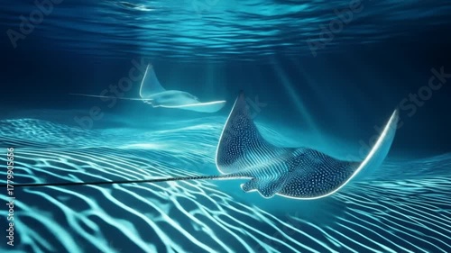 Stingray underwater scene