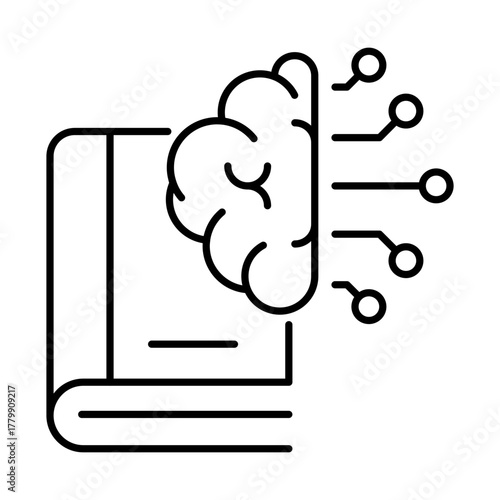 Self Learning – Enabling AI Systems to Learn and Evolve Independently for Continuous Improvement and Adaptation. Vector Editable.