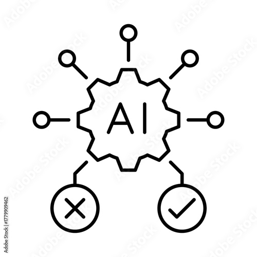 AI Decision Making – Optimizing Decision-Making Processes Using Artificial Intelligence for Smarter, Data-Driven Choices on transparent background.