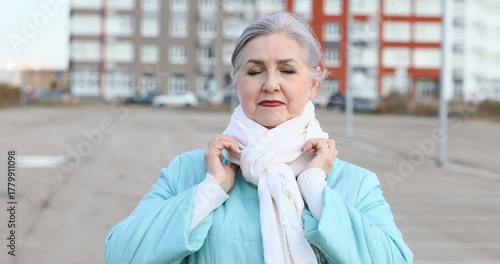 Emotional elderly woman