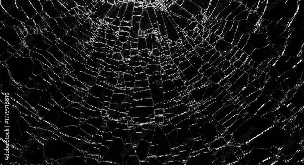 Obraz premium Abstract Pattern of Cracked Glass Surface Texture 