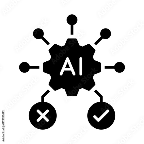 AI Decision Making – Enhancing Decision-Making Processes with AI-Driven Insights and Automation. Vector illustration.