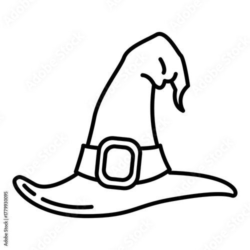 Vector Line Icon - Witch Hat