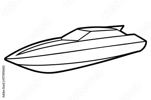 Speed boat outline, speed boat black symbol