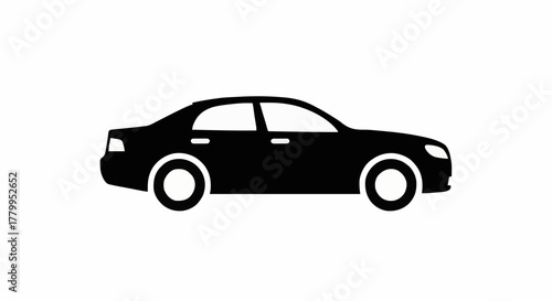 vector illustration of a black car