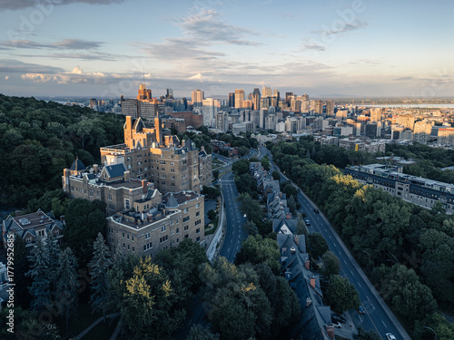 View on Montreal from above summer