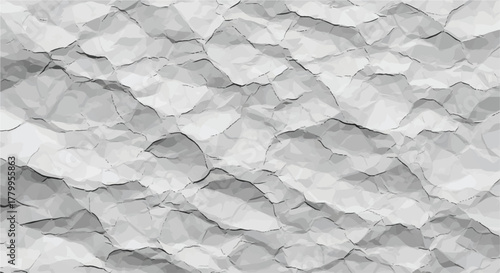 Textured Canvas: A close-up view reveals a sheet of crumpled paper, its surface a study in intricate wrinkles and shadows that capture the tactile essence of the texture.