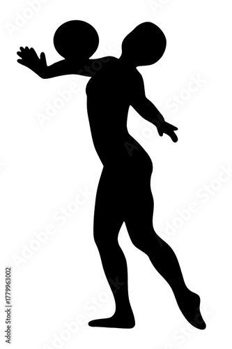 silhouette woman in yoga duo movements pilates body exercise vector image isolated on transparent white background.