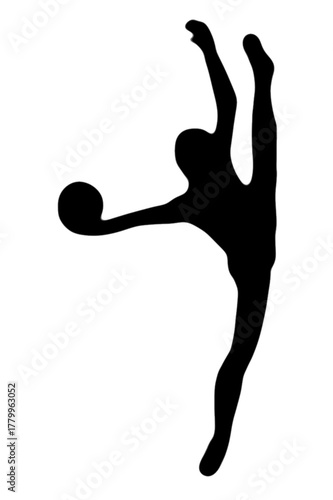 silhouette woman in yoga duo movements pilates body exercise vector image isolated on transparent white background.