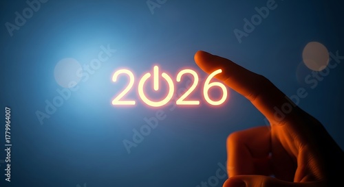 Activate future success now touch 2026 glowing power button