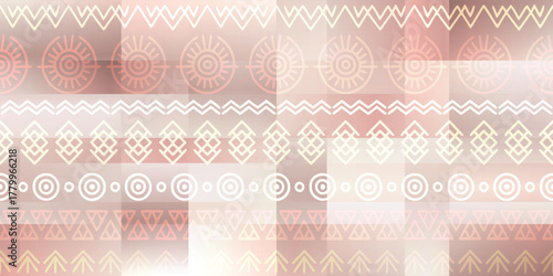 Seamless ethnic pattern, geometric hand-made ornament, ethnic background, vector design