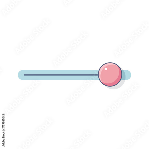 Modern Flat Style Slider Switch Pink and Blue Color Interface Element