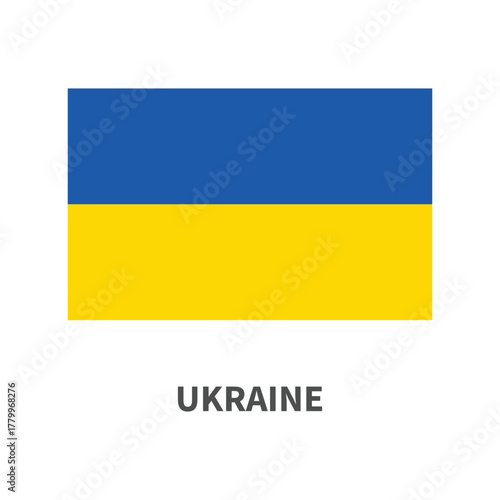 Ukraine flag illustration on white background