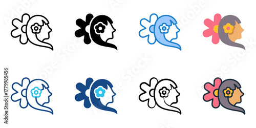 Esthetics icon set multiple style collection 
