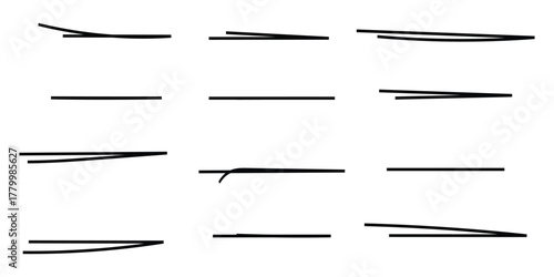 simple black underline vector symbol.