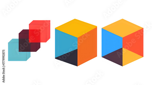 colorful cubes vector illustration