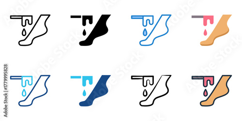 Waxing icon set multiple style collection 
