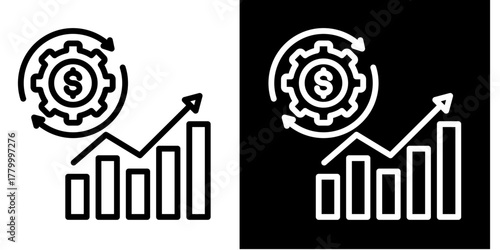 Operational Costs  Icon Set White Style Collection
