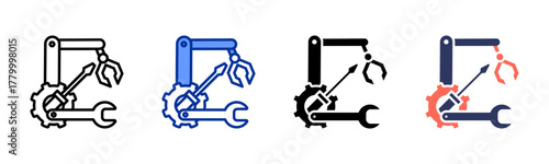 Industrial Tools icon sheet multiple style collection