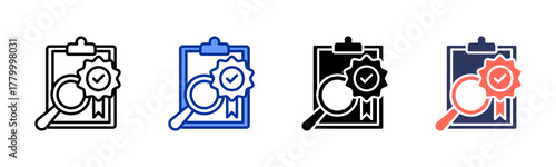 Quality Control icon sheet multiple style collection