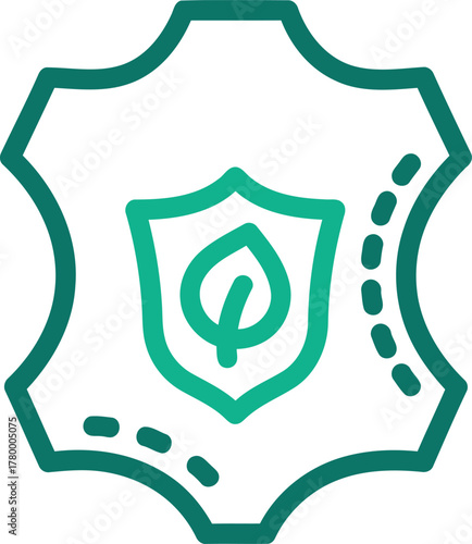 Sustainable leather production icon for eco friendly fashion industry development
