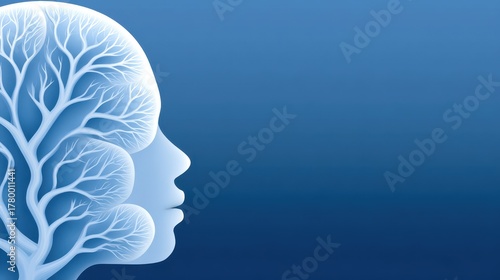 Silhouette of a person with intertwined tree branches representing growth and creativity