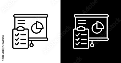 Evaluation White Icon Set Design